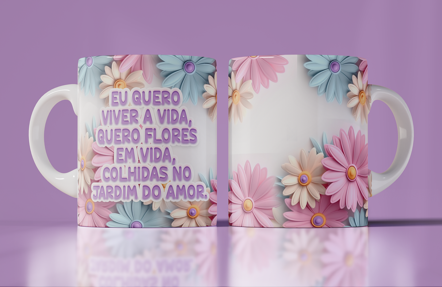 15 Artes Canecas Flores 3d em Photoshop 14