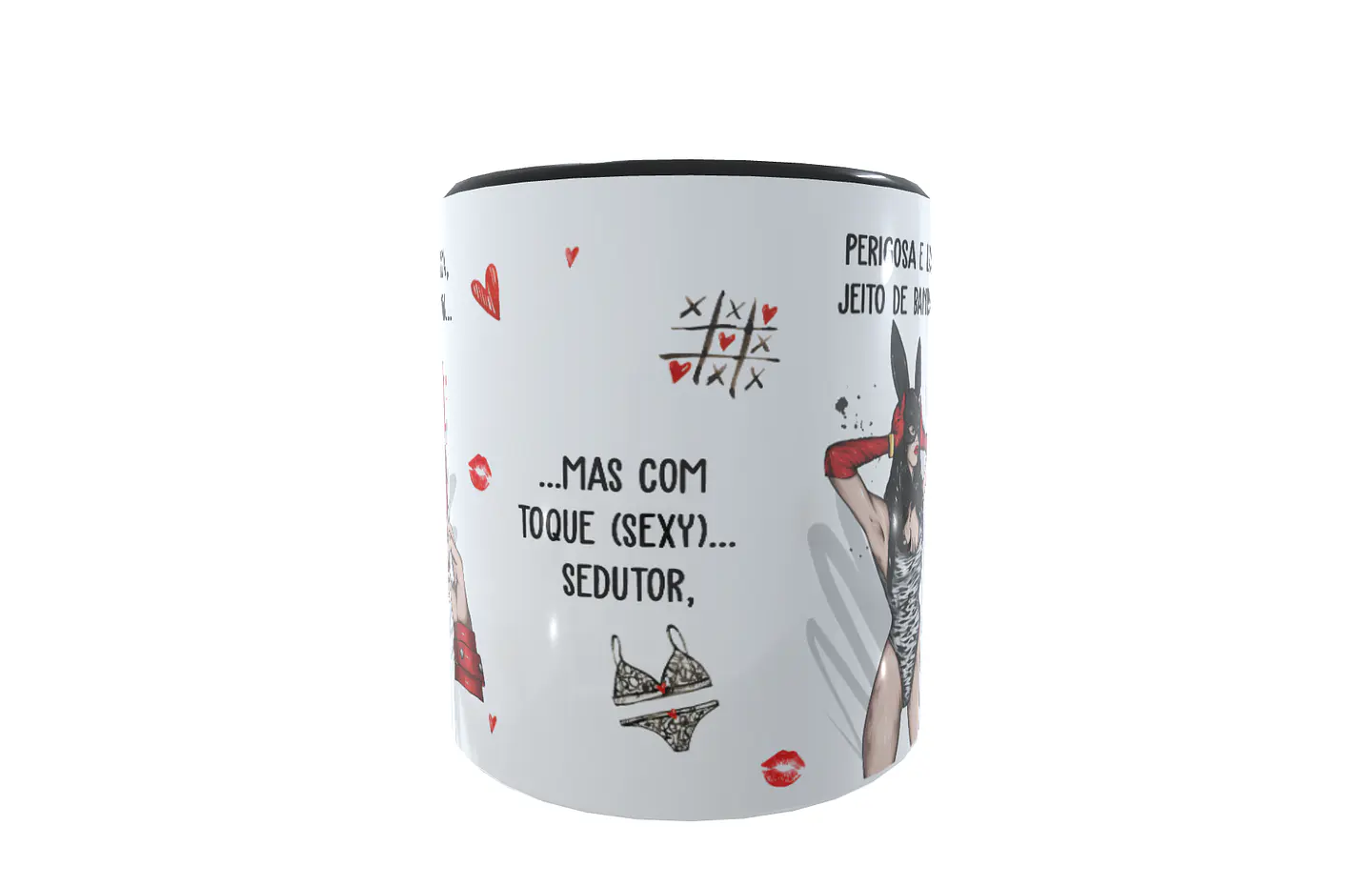 Arte para Caneca Perigosa e linda, jeito de bandida Arquivos Sublimação 8