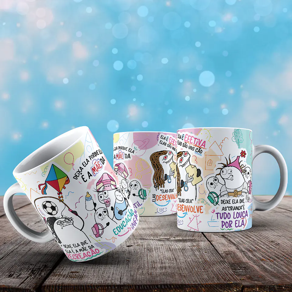 Arte para Caneca Deixe ela que ela é a mãe da recreação - Professora Educadora Arquivo Png 5