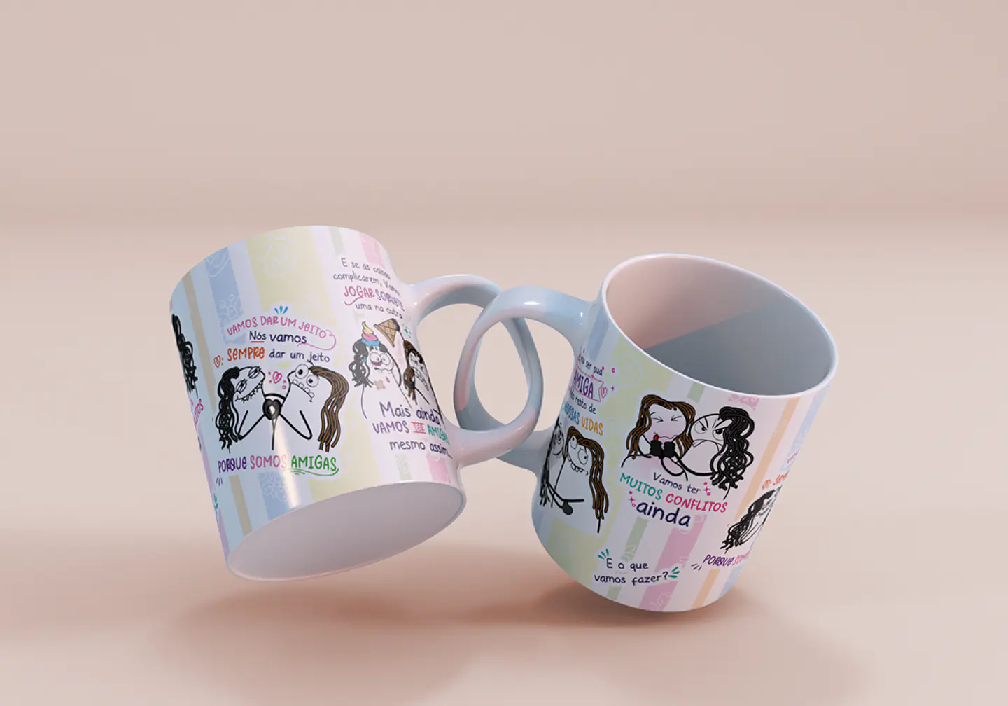 Arte Caneca Eu vou ser sua Amiga pelo resto de nossas vidas - Amigas para Sempre Png 4