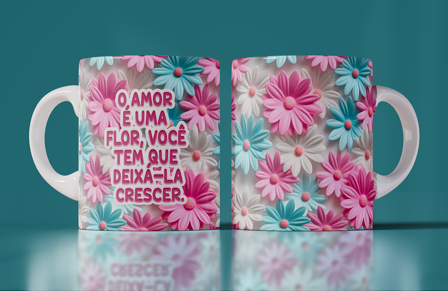 15 Artes Canecas Flores 3d em Photoshop 15