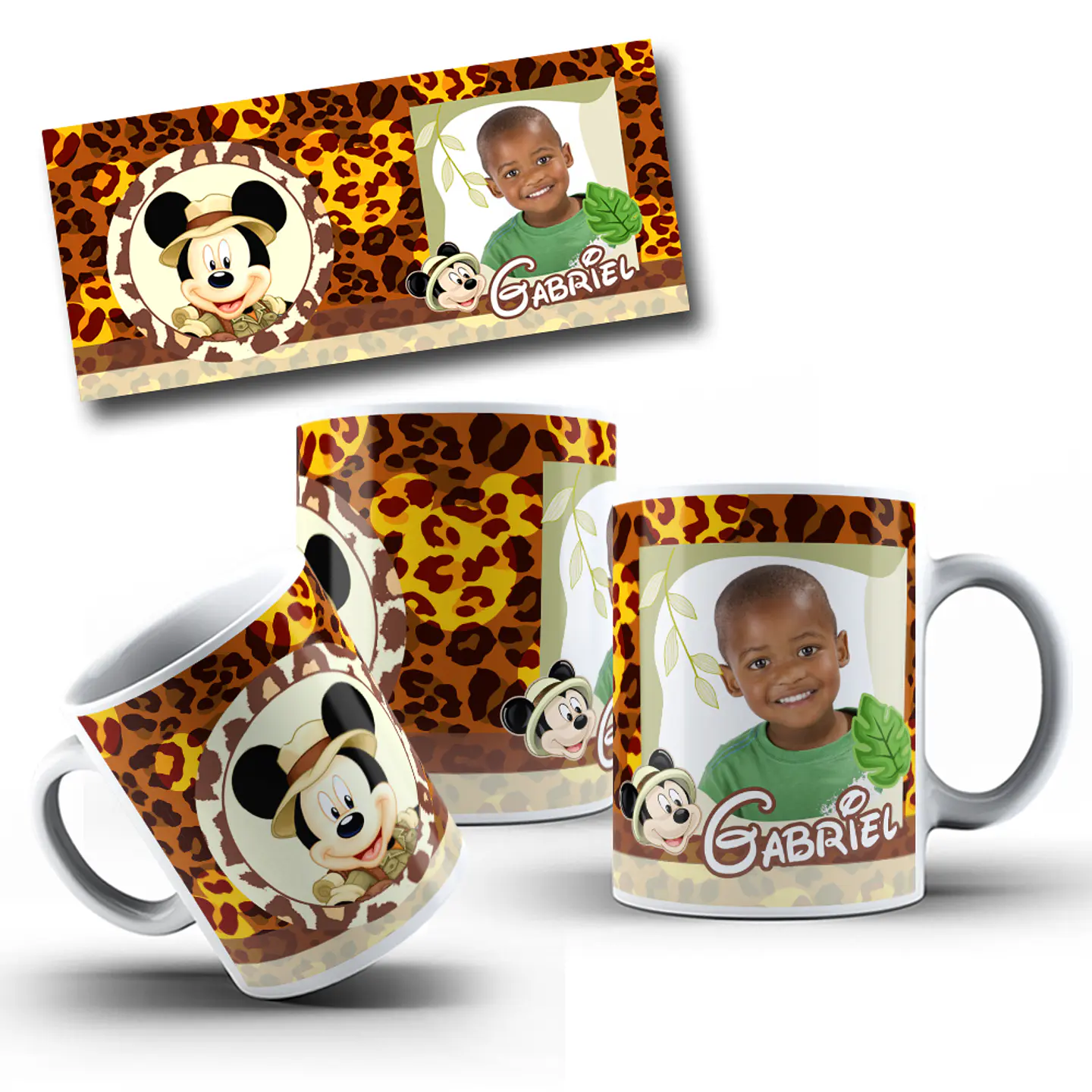 10 Artes Caneca Mickey Safari Arquivo em CorelDraw  6