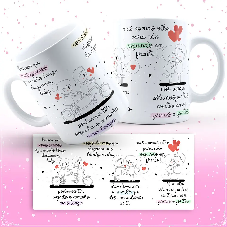 Artes para Caneca Estamos Juntos Dia dos Namorados em Jpg 1