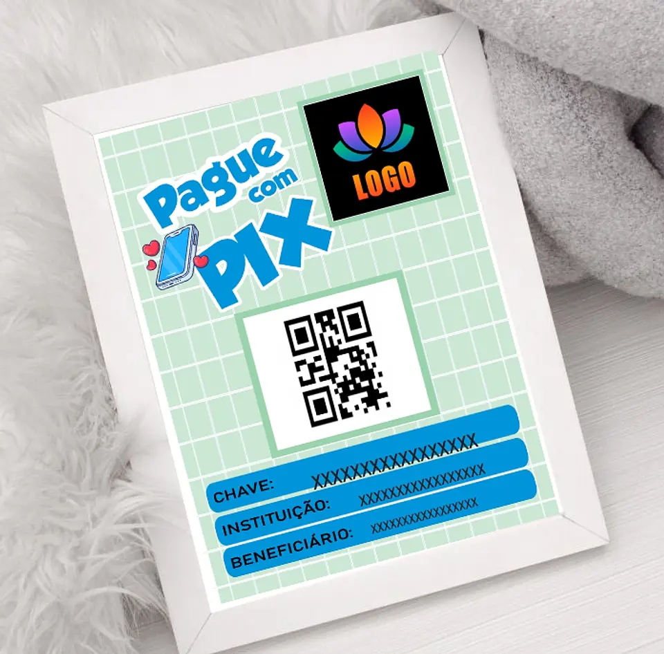 10 Artes Plaquinha Pix Arquivo em CorelDraw  8