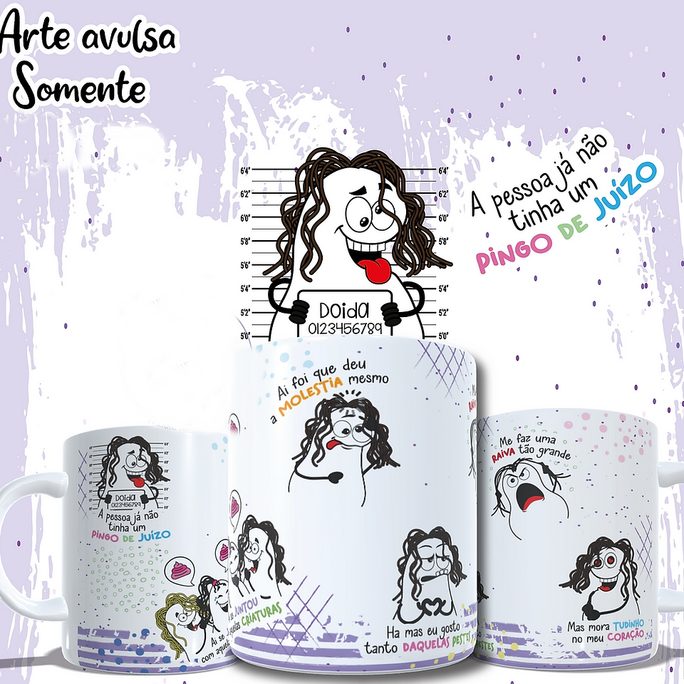 Arte Caneca A Pessoa já não tem um Pingo de Juízo Png 3