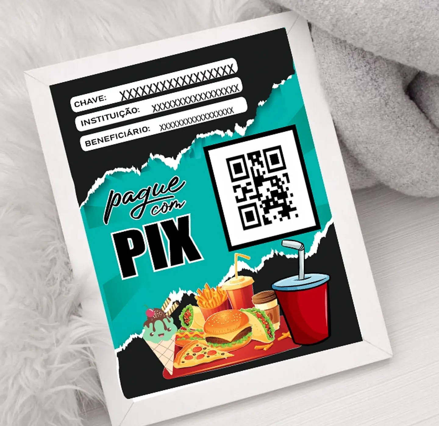 10 Artes Plaquinha Pix Arquivo em CorelDraw  9