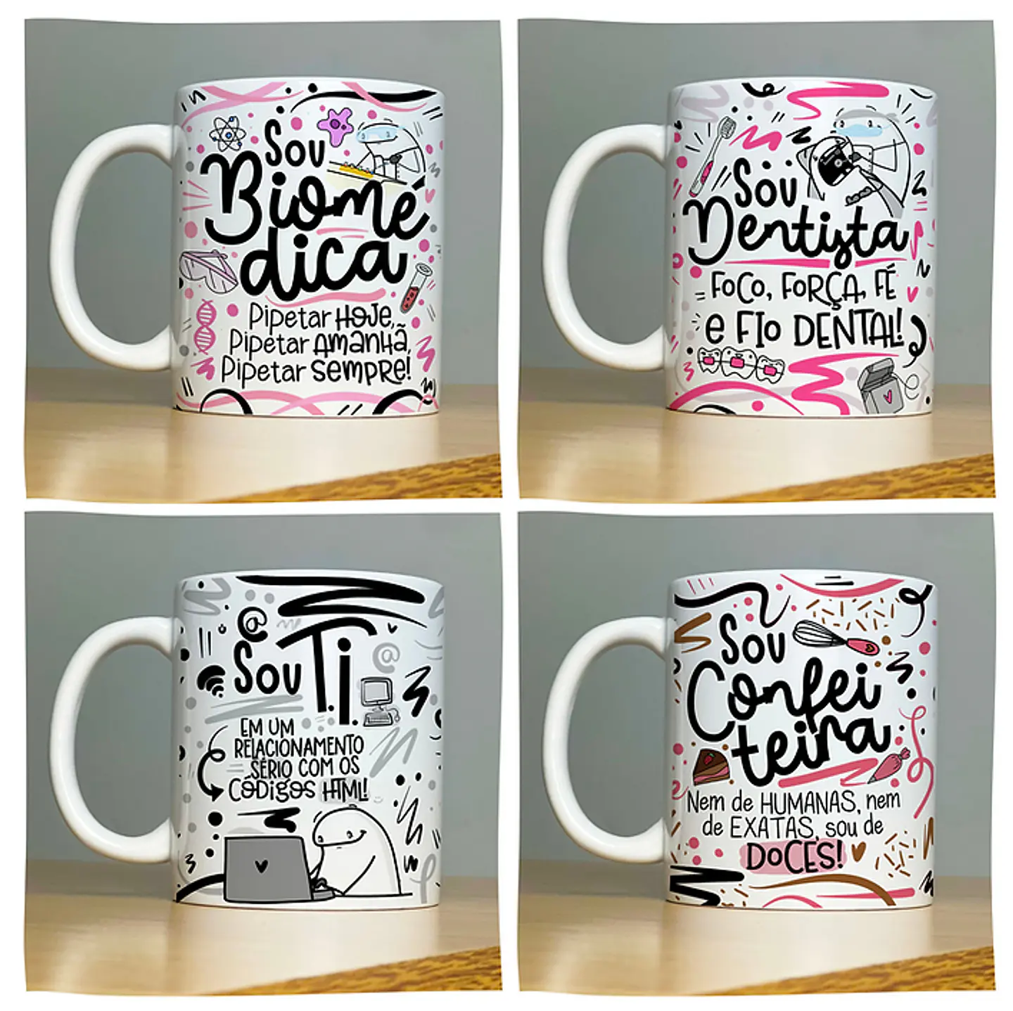 78 Artes Caneca Profissões Vol.2 Arquivo em Jpg 2