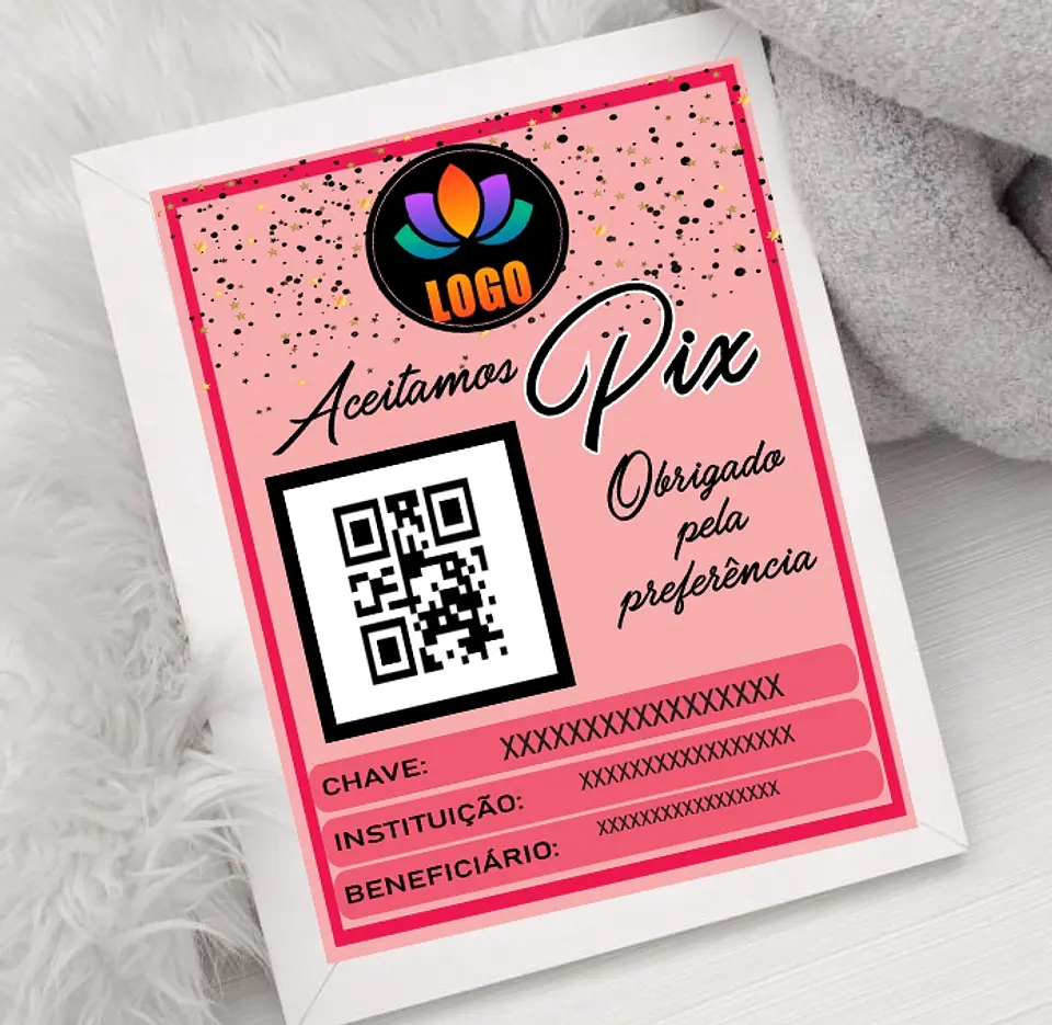 10 Artes Plaquinha Pix Arquivo em CorelDraw  10