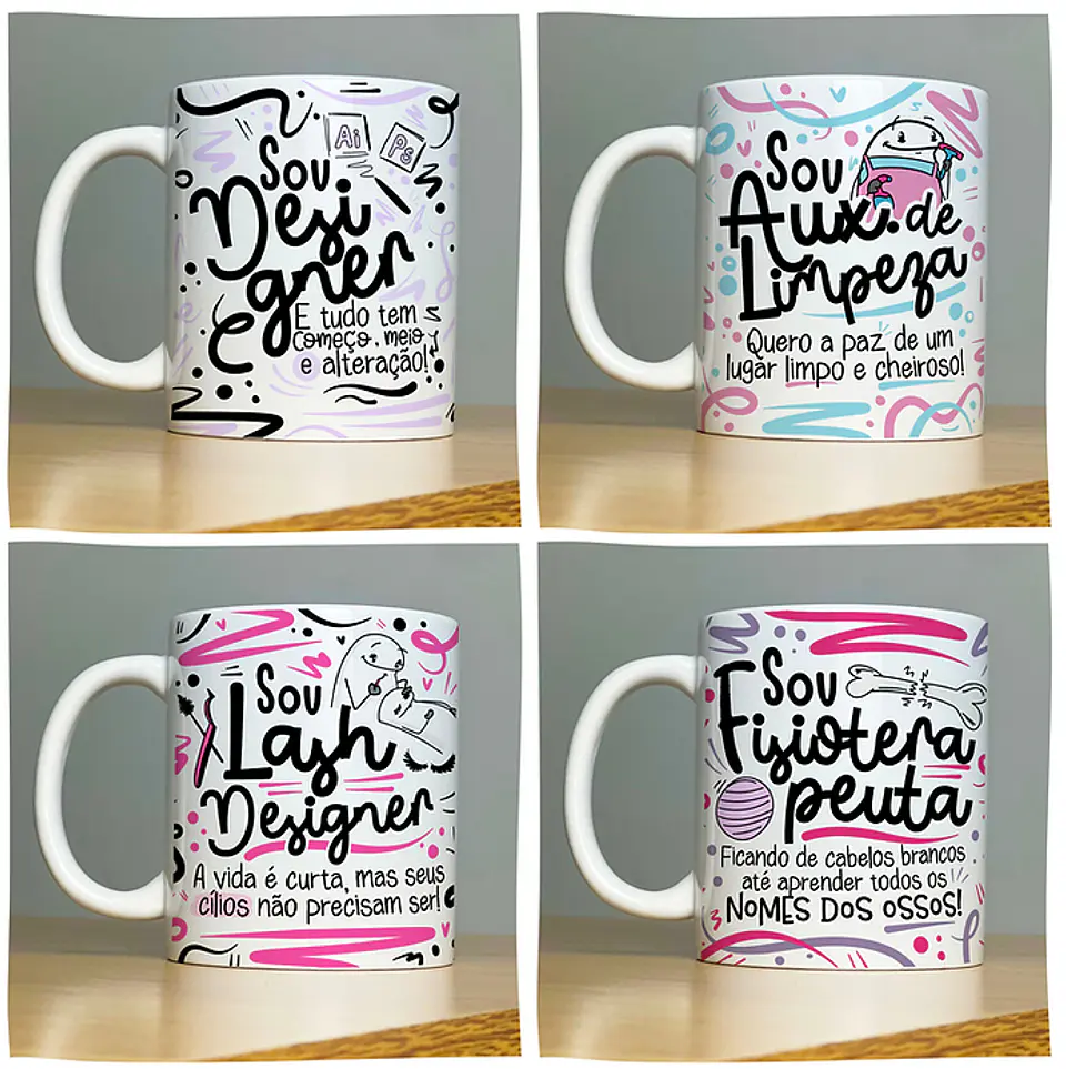 78 Artes Caneca Profissões Vol.2 Arquivo em Jpg 3