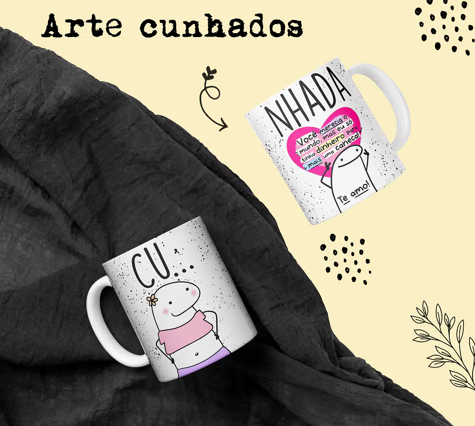 Artes para Caneca Cunhado e Cunhada em Corel Draw 1