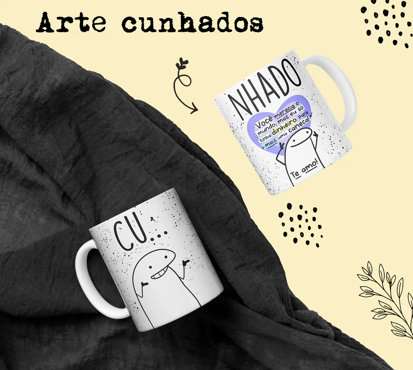Artes para Caneca Cunhado e Cunhada em Corel Draw 2