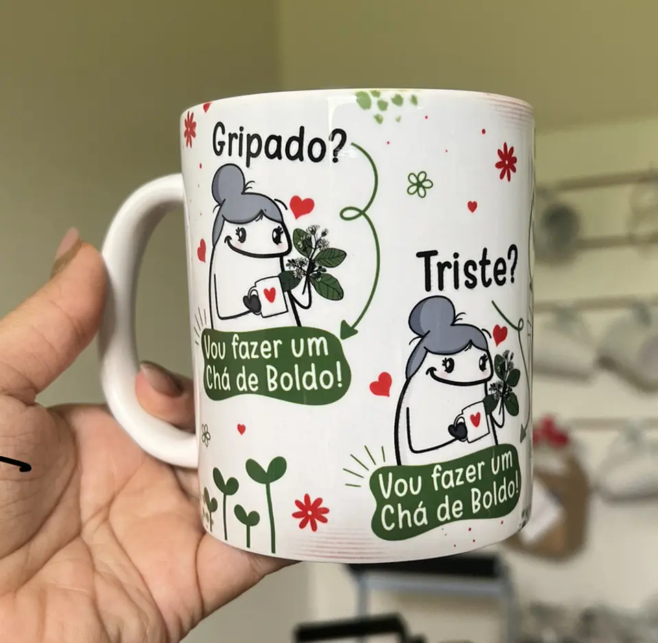 Arte para Caneca Chá de Boldo em Jpg  2