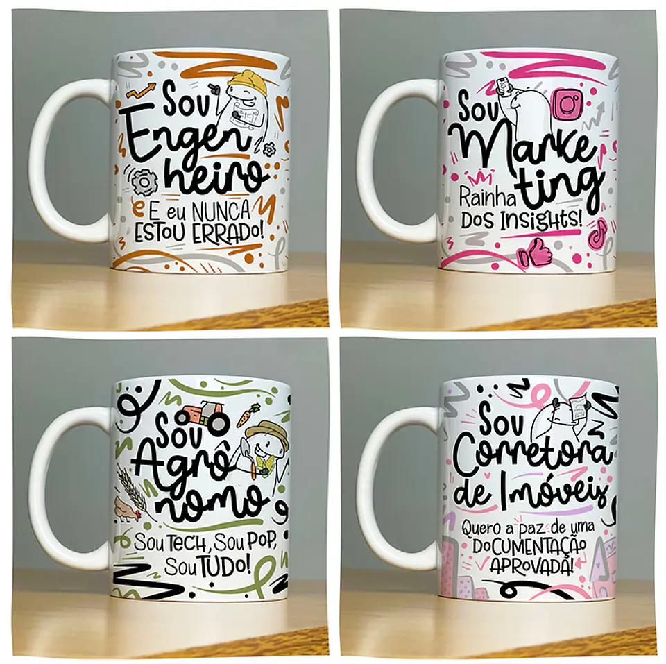 78 Artes Caneca Profissões Vol.2 Arquivo em Jpg 7