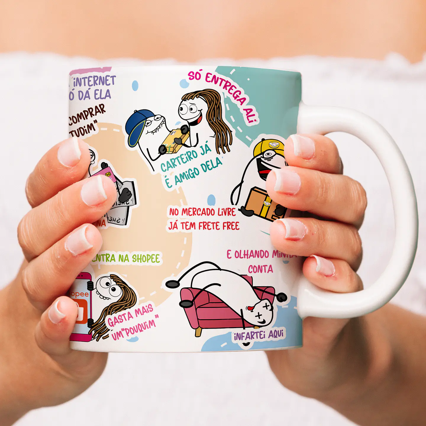 Arte para Caneca Se quer um conselho larga que ainda tá em tempo essa mulher comprar até vento Mulher Gastadeira Arquivo Png 7