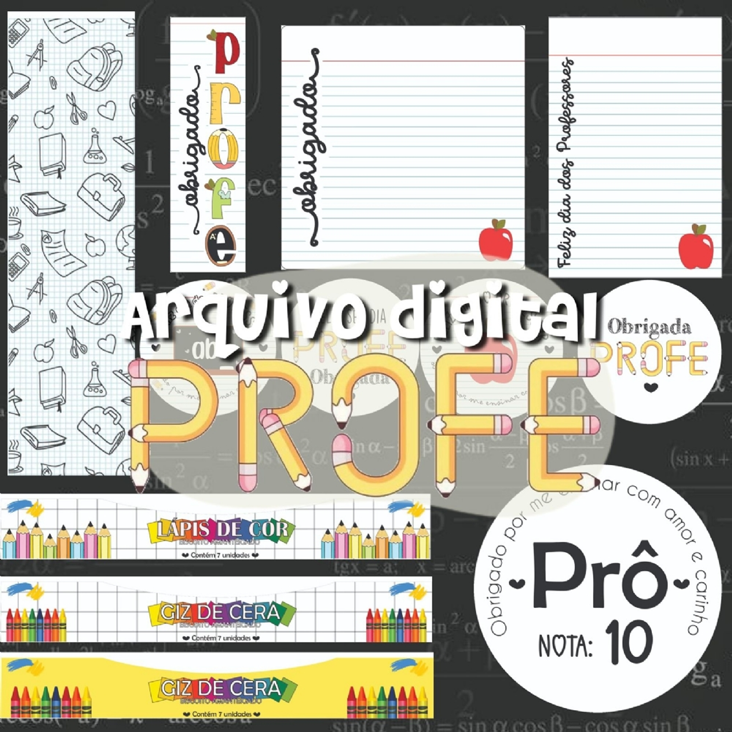 Arquivos Prontos para Impressão Dia dos Professores em Pdf 1
