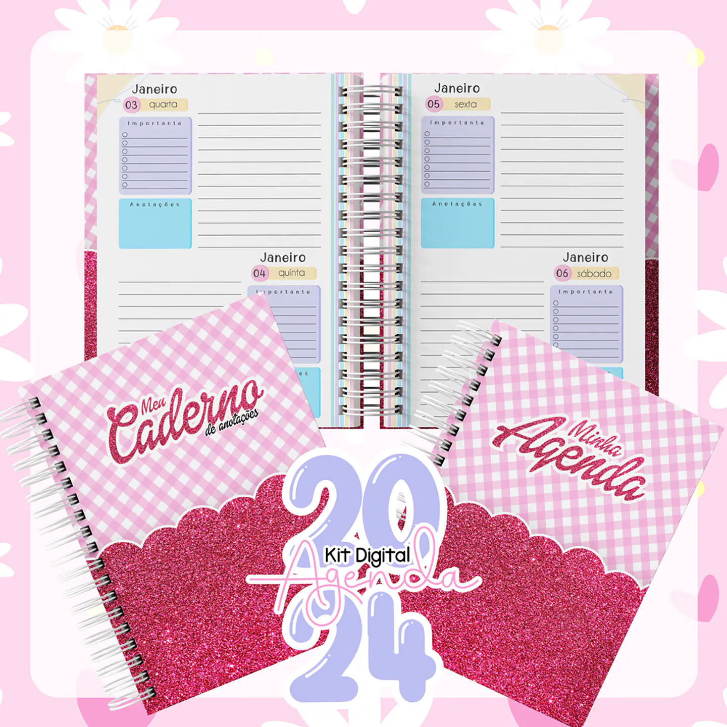 Arquivo Agenda Meninas + Kit 2024 em Pdf  6
