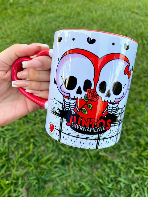 15 Artes Caneca e Azulejo Caveira Dia dos Namorados em Jpg