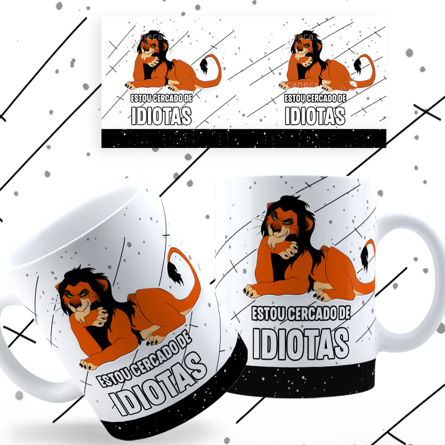 6 Artes Caneca Rei Leão Timão e Pumba Arquivos Png 6