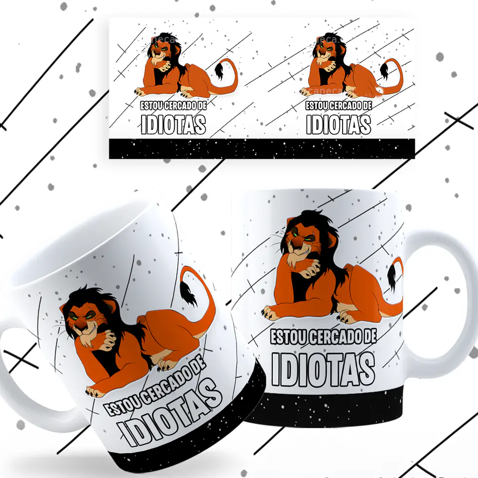 6 Artes Caneca Rei Leão Timão e Pumba Arquivos Png 6