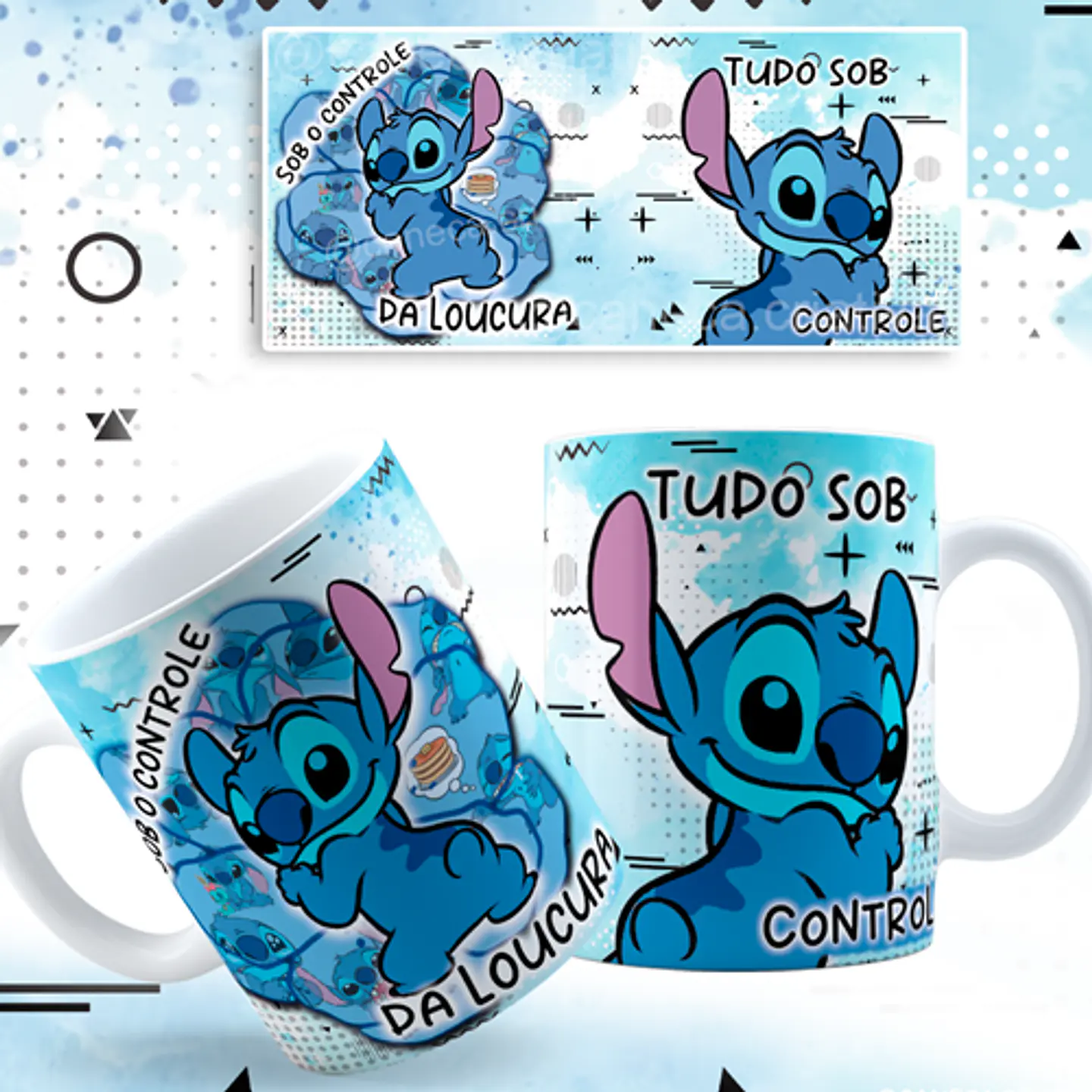 7 Artes Caneca Stich Cansado Arquivos Png 7
