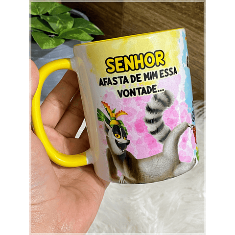 Arte Caneca Senhor Afasta de Mim essa vontade Rei Julien Arquivo Png