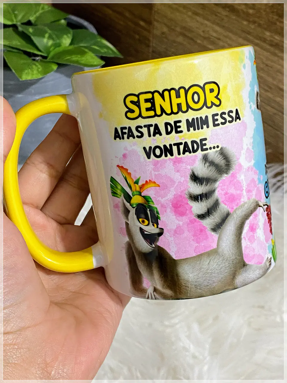 Arte Caneca Senhor Afasta de Mim essa vontade Rei Julien Arquivo Png 2