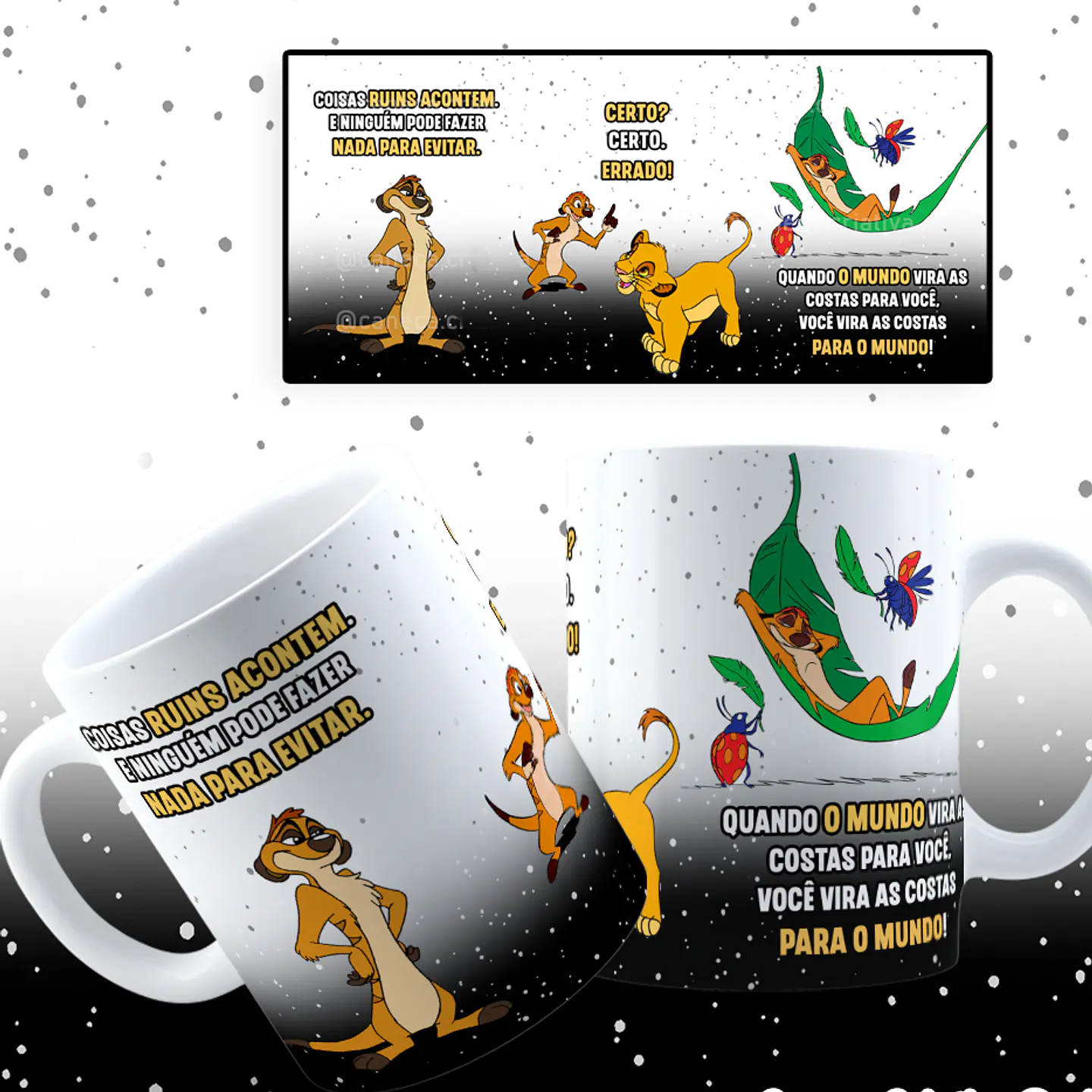 6 Artes Caneca Rei Leão Timão e Pumba Arquivos Png 8