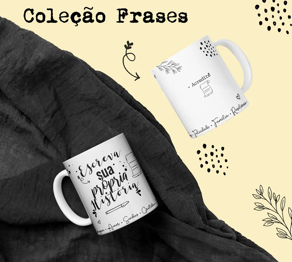 11 Artes Caneca Frases Motivacional em Corel Draw 4