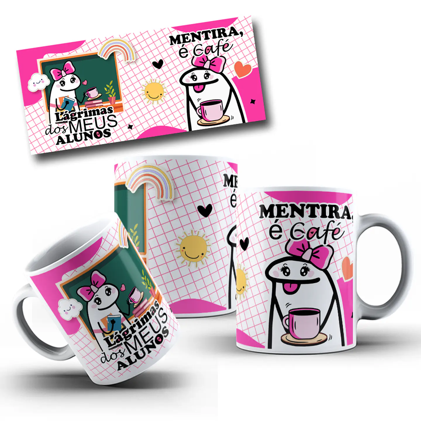 5 Artes Caneca Flork Dia dos Professores em CorelDraw  5