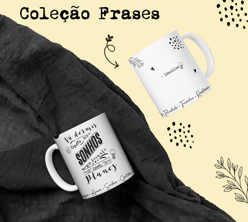 11 Artes Caneca Frases Motivacional em Corel Draw 5