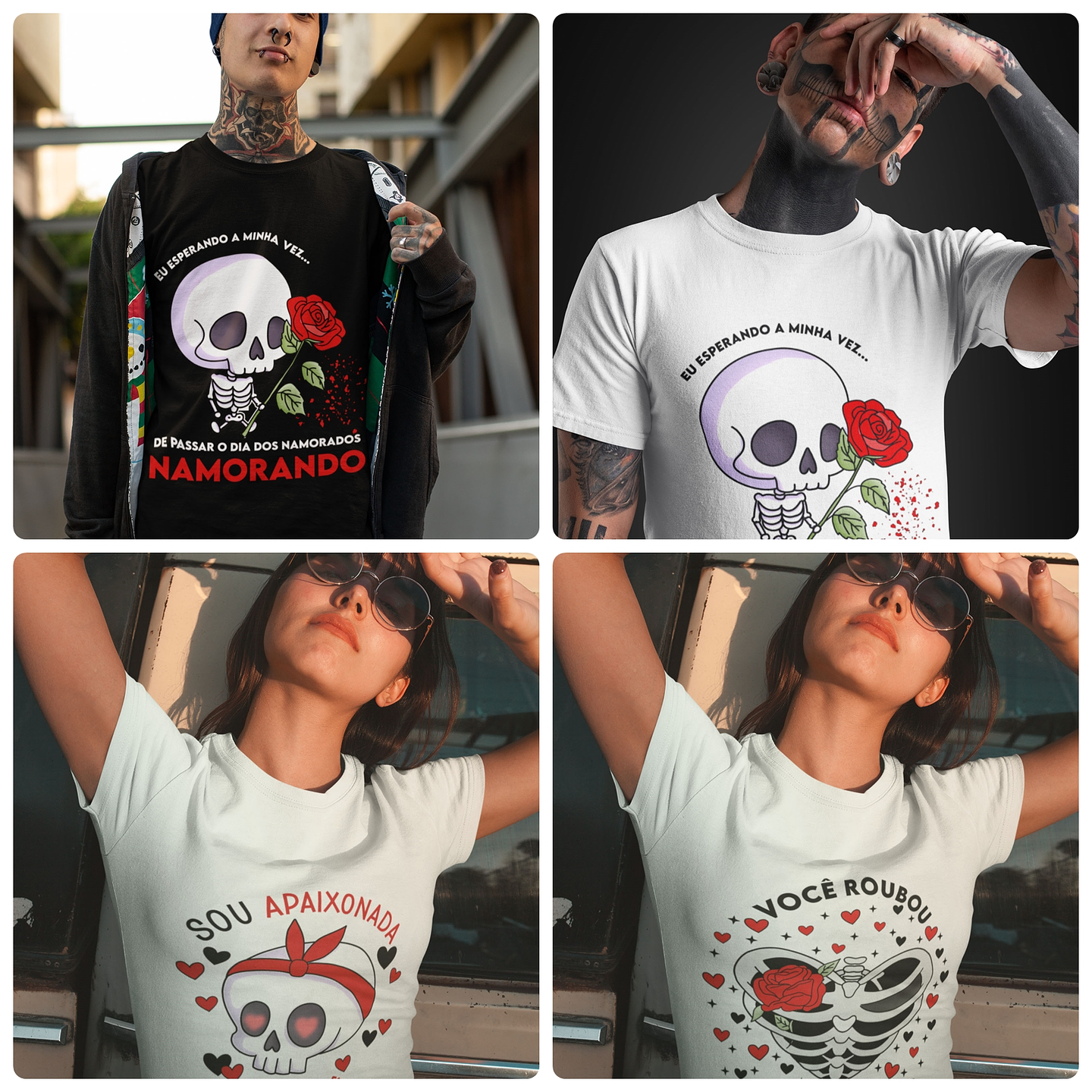 15 Artes Caneca e Azulejo Caveira Dia dos Namorados em Jpg 10