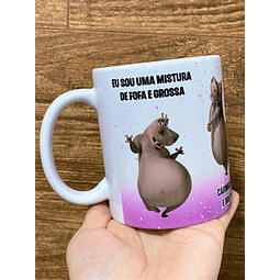 Arte Caneca Eu sou uma Mistura de Fofa e Grossa Gloria Madagascar Arquivo Png