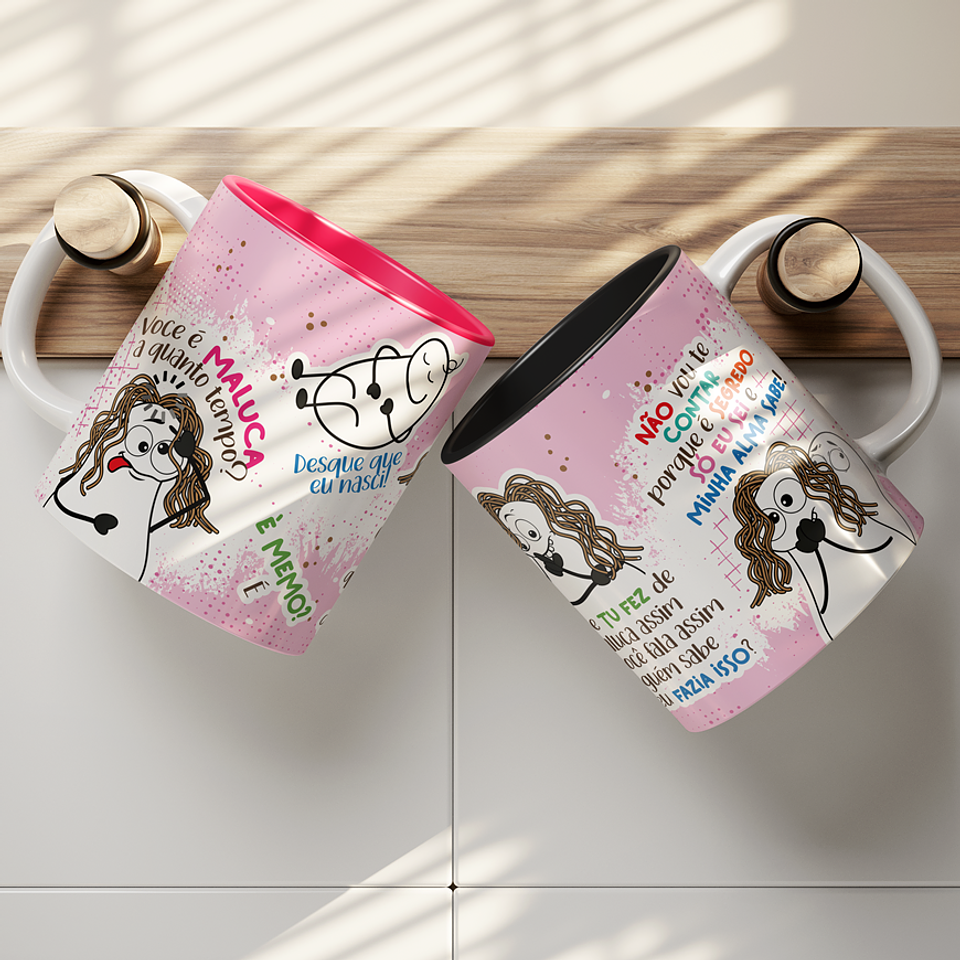 Arte Caneca Você é maluca a quanto tempo Png 2