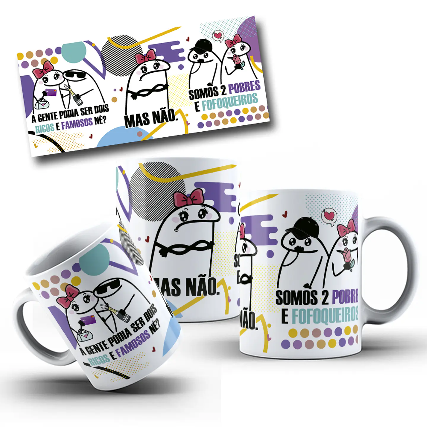 5 Artes Caneca Flork Frases Engraçadas em Jpg  1