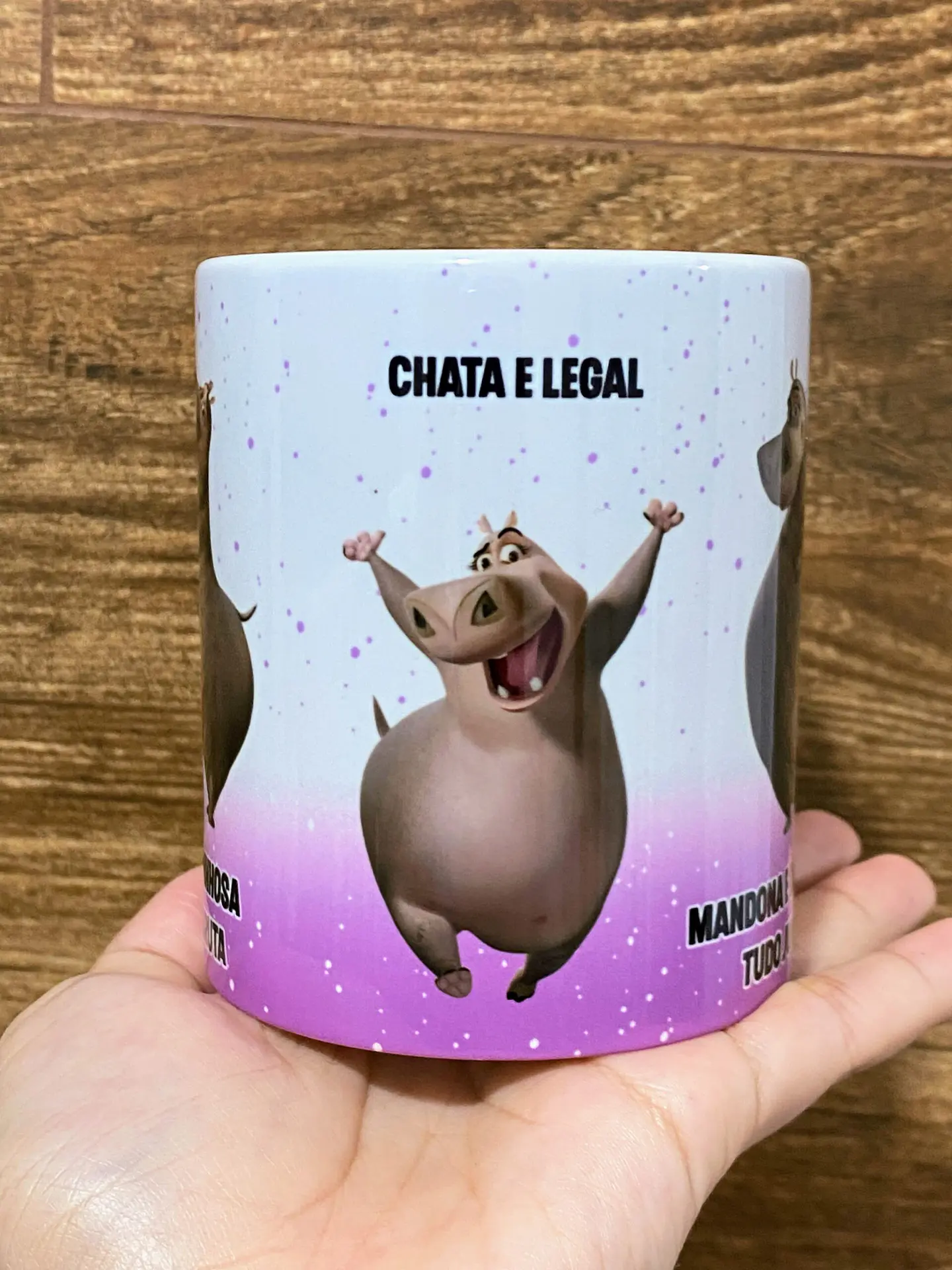 Arte Caneca Eu sou uma Mistura de Fofa e Grossa Gloria Madagascar Arquivo Png 3