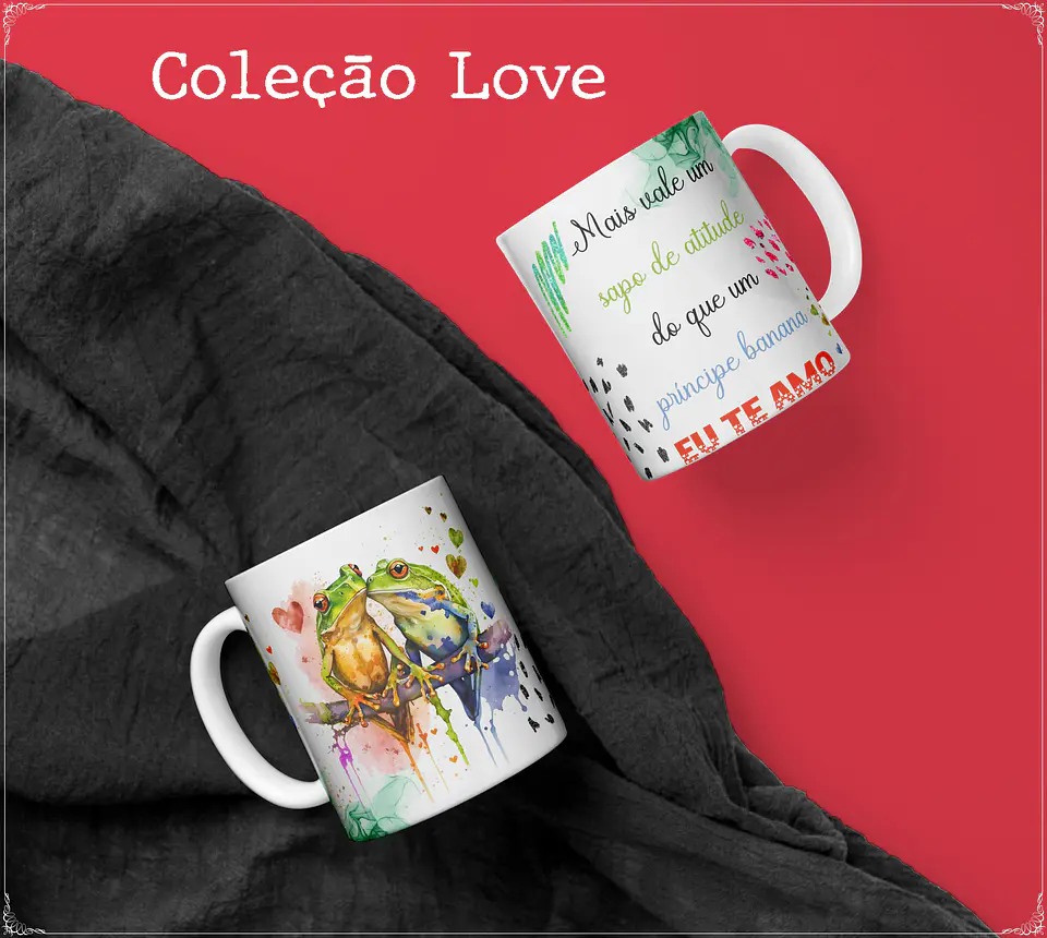 10 Artes para Caneca Namorados Love Animais em Corel Draw  2