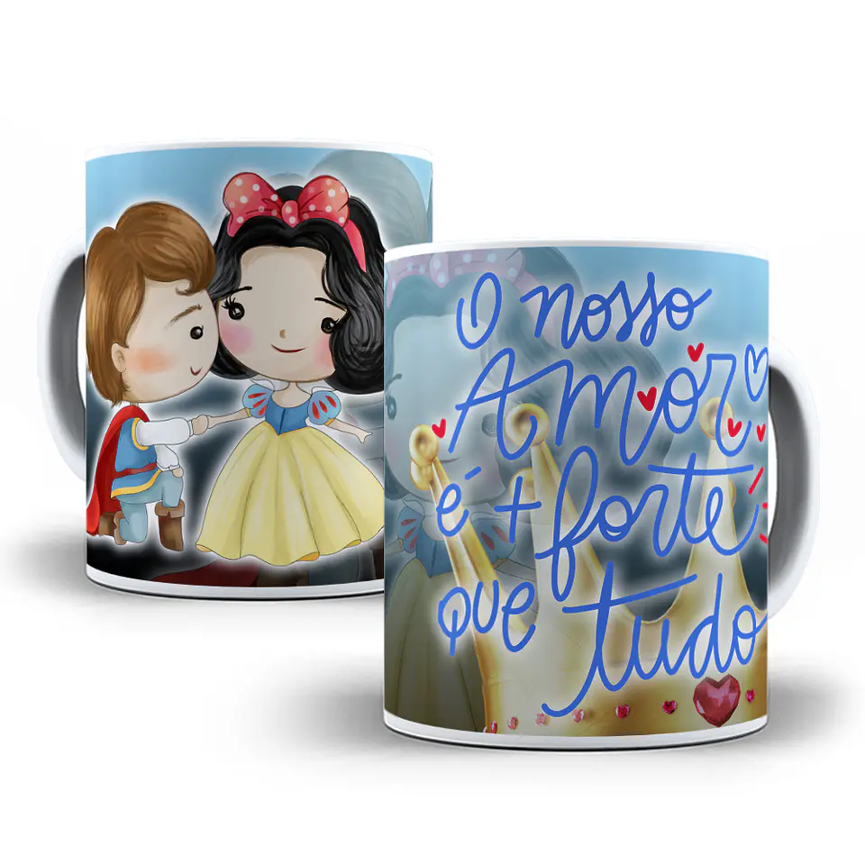 10 Artes para Caneca Princesas Dia dos Namorados em Photoshop 1