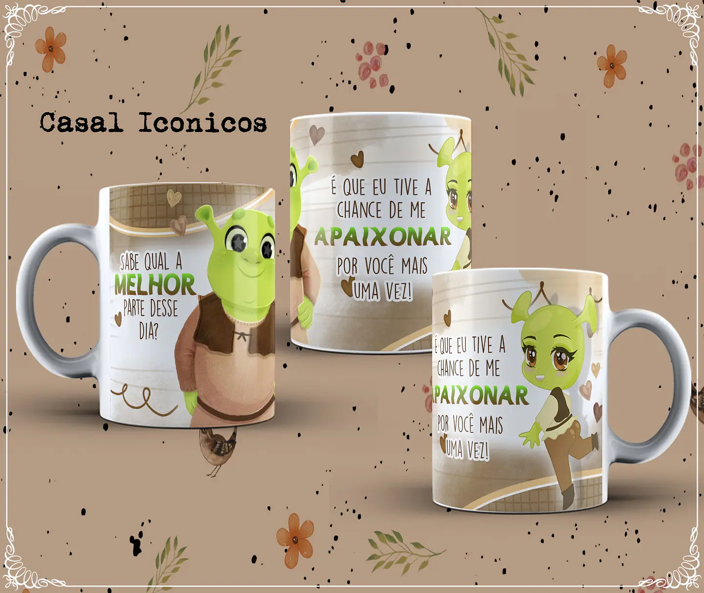 6 Artes para Caneca Casais Icônicos em Corel Draw  6