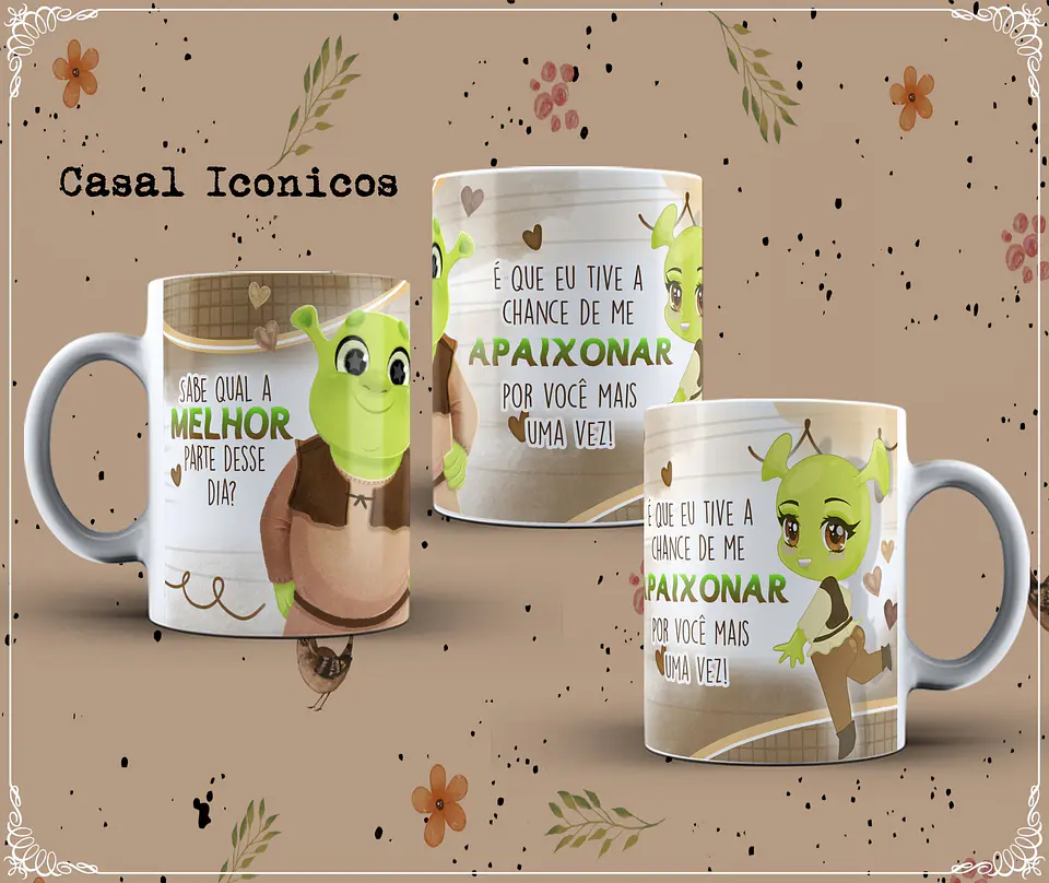 6 Artes para Caneca Casais Icônicos em Corel Draw  6