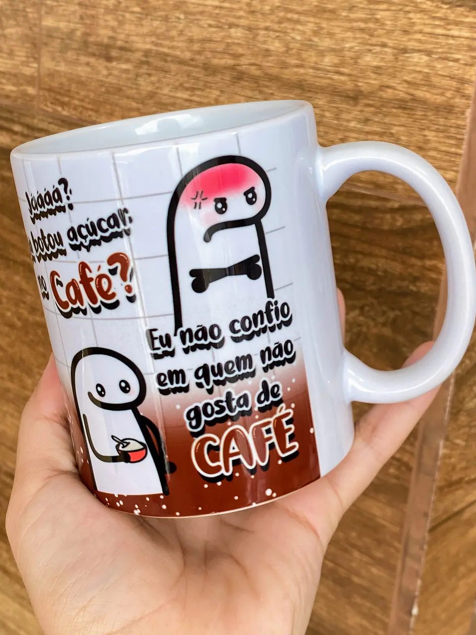 Arte Caneca Você Cê Não Gosta de Café? Flork Animado Arquivo Png 3
