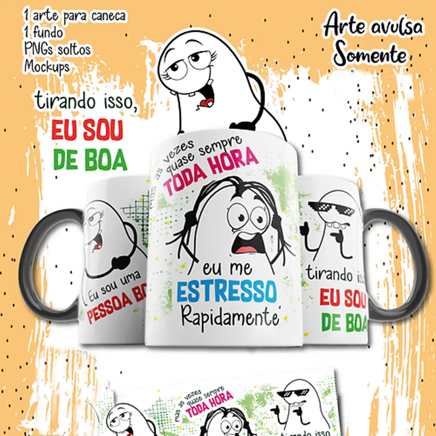 Arte Caneca Eu Sou uma Pessoa Boa Mas as vezes quase sempre toda hora eu me estresso rapidamente 5