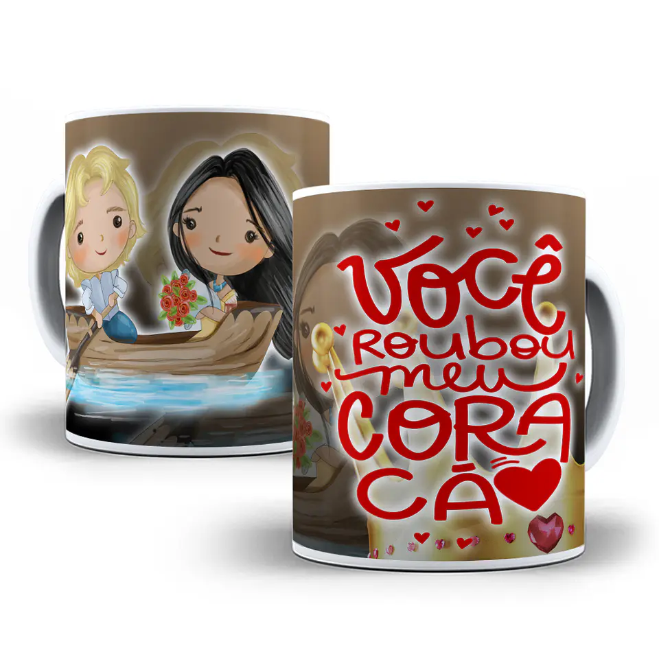 10 Artes para Caneca Princesas Dia dos Namorados em Photoshop 2
