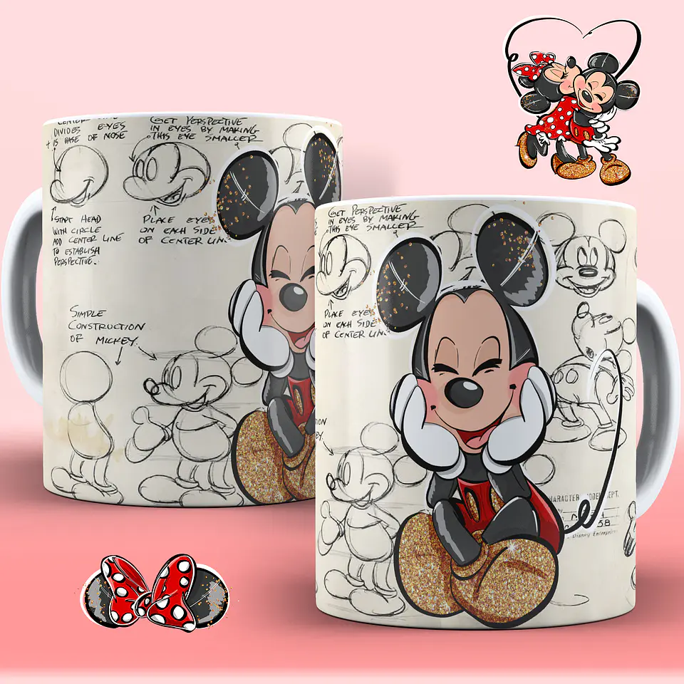 10 Artes para Caneca Mickey Personagens em Corel Draw  3