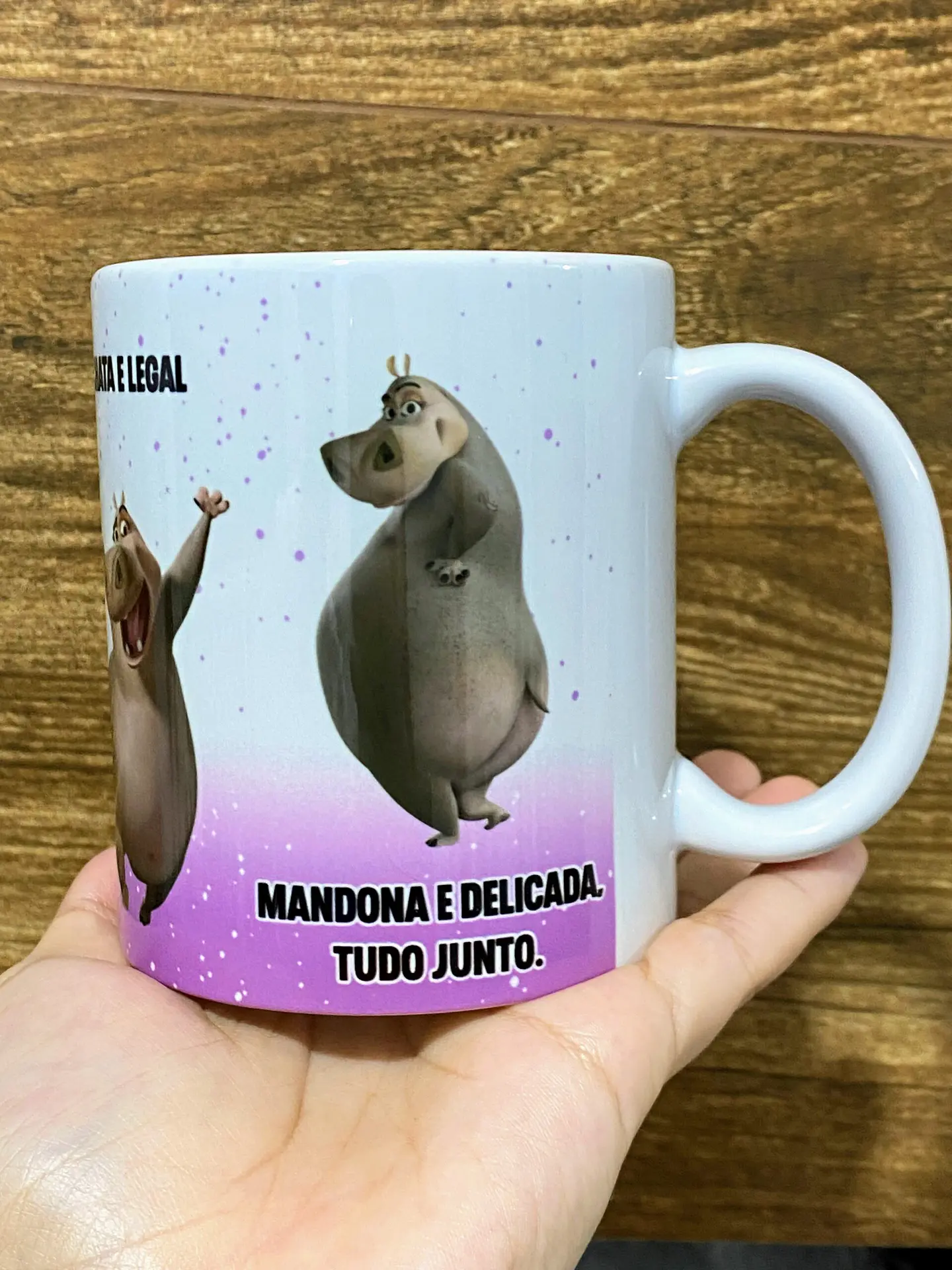 Arte Caneca Eu sou uma Mistura de Fofa e Grossa Gloria Madagascar Arquivo Png 5