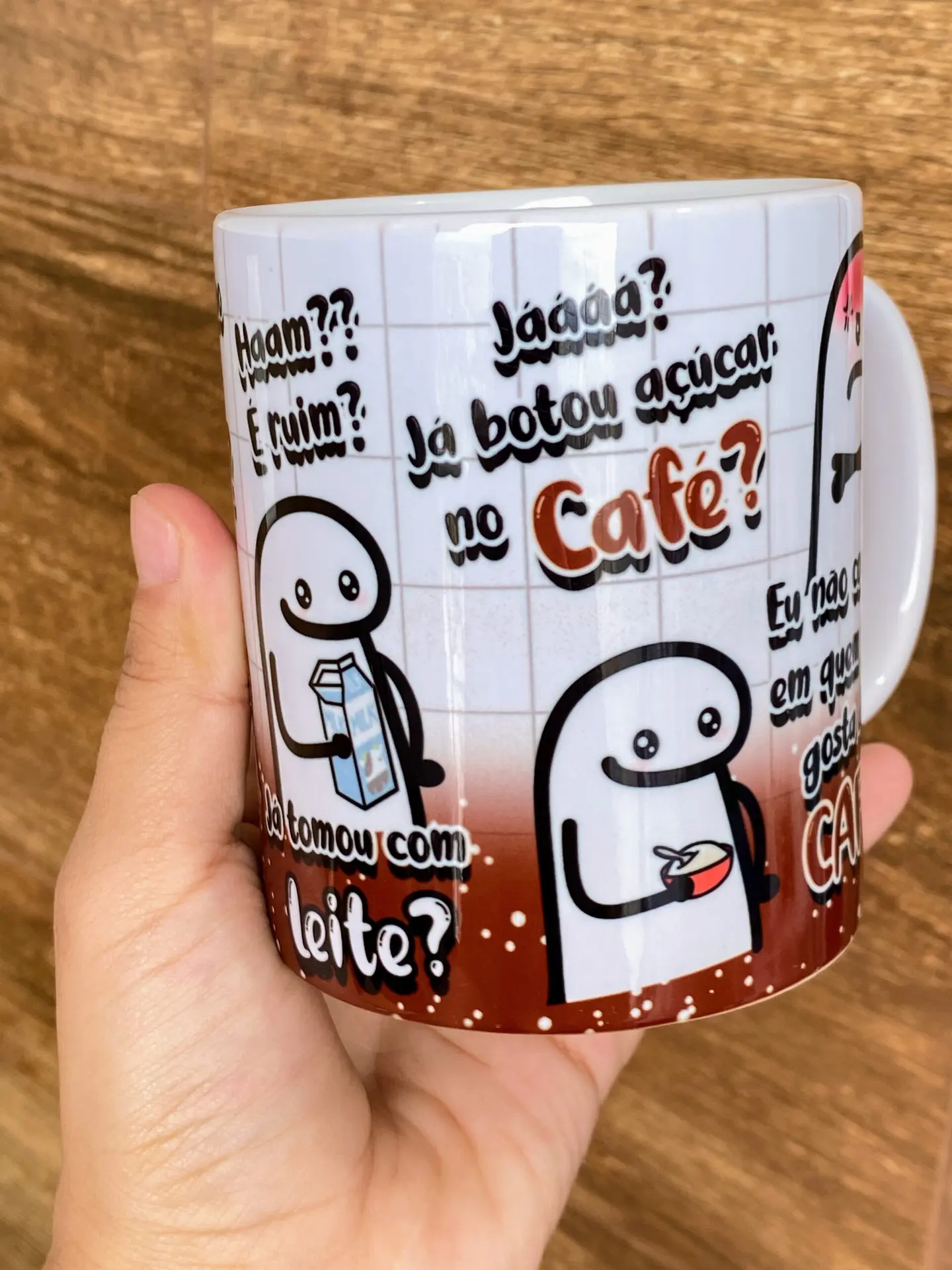 Arte Caneca Você Cê Não Gosta de Café? Flork Animado Arquivo Png 4