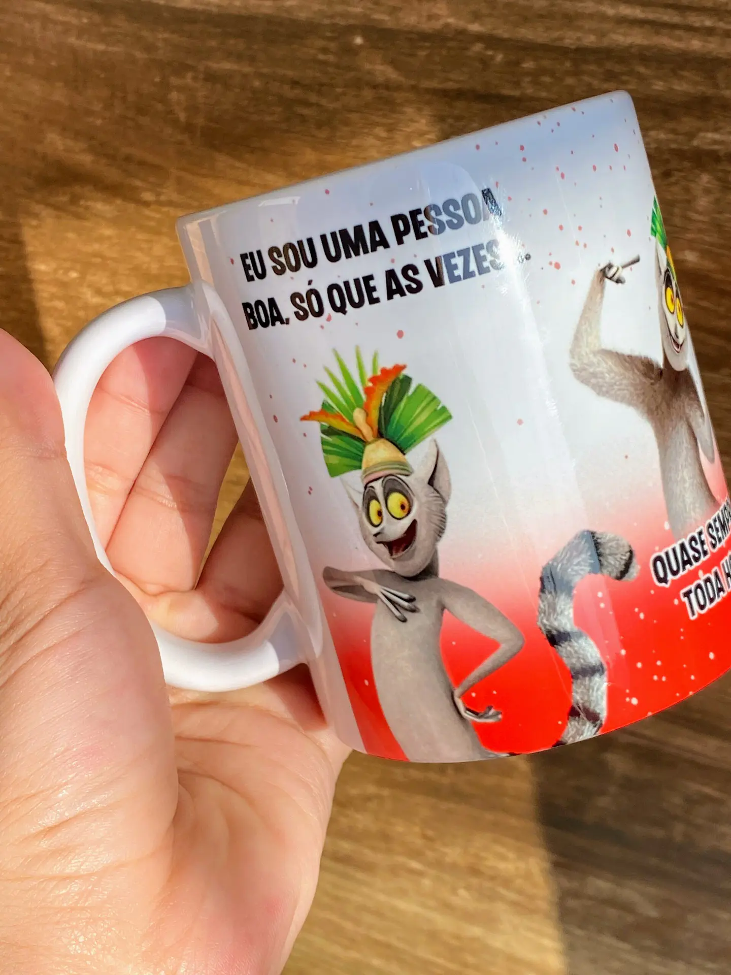 Arte Caneca Eu sou uma Pessoa boa, só que as vezes... Rei Julien Arquivo Png 1