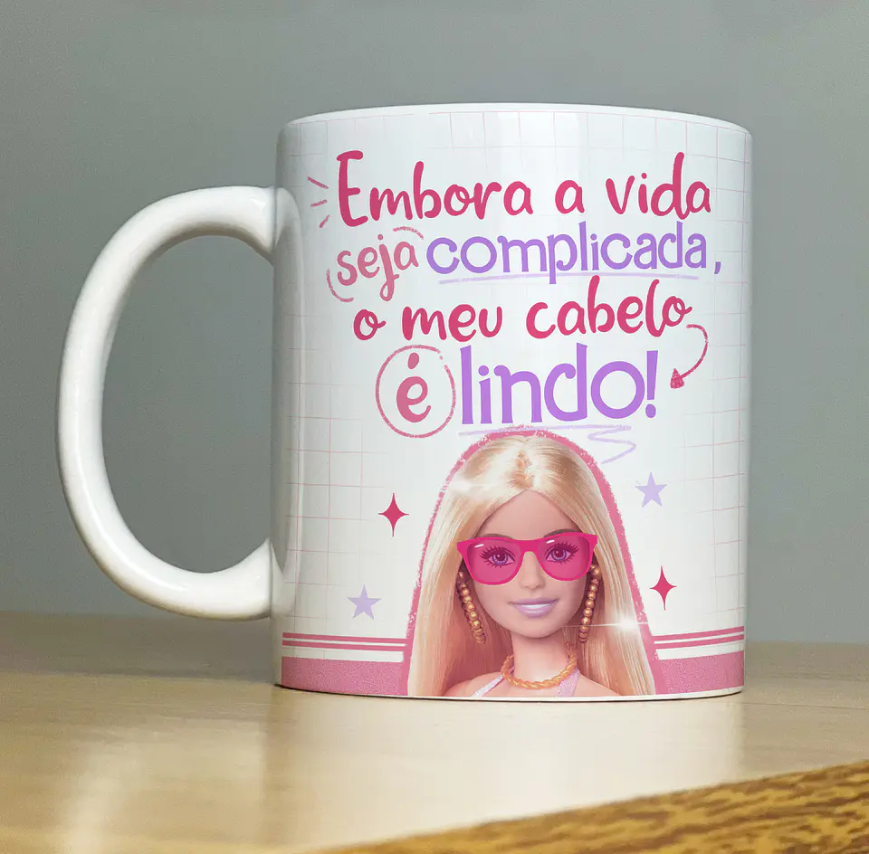 Artes para Caneca Barbie Debochada CorelDraw  2