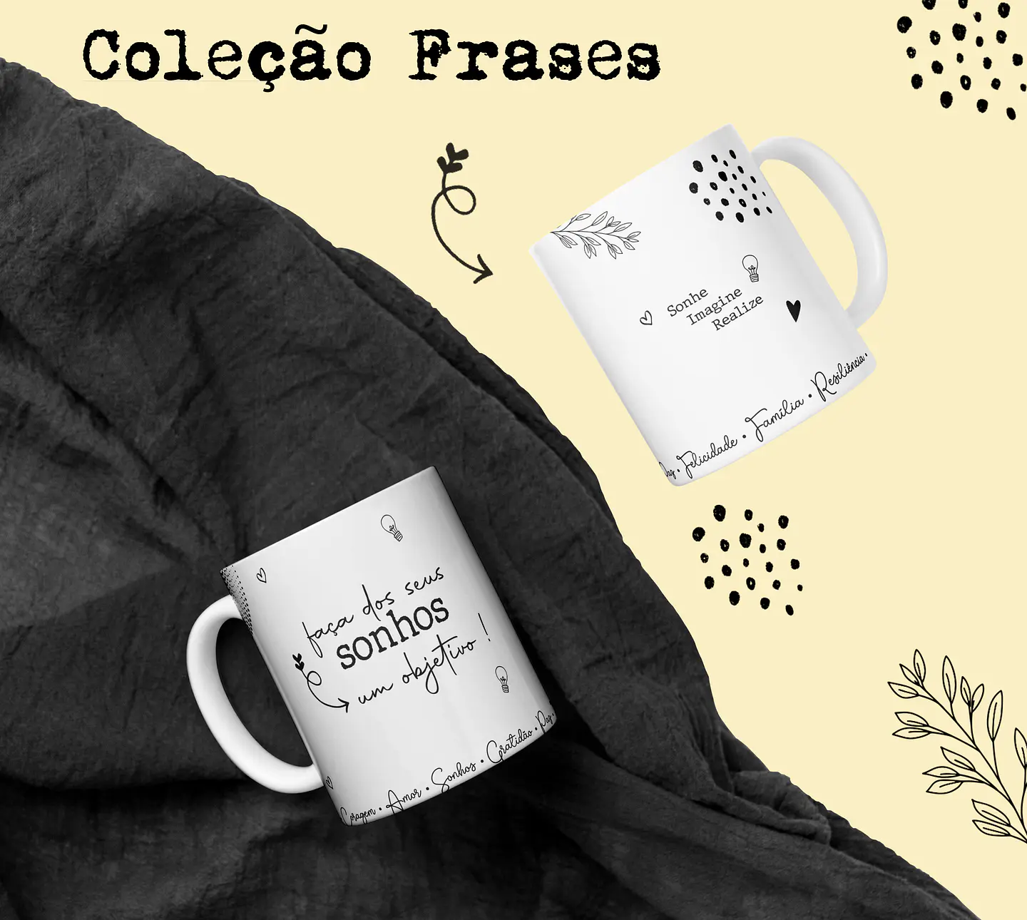 11 Artes Caneca Frases Motivacional em Corel Draw 9