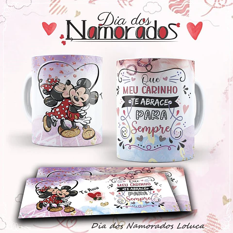 10 Artes para Caneca Dia dos Namorados Mickey Disney e Outros em Corel Draw