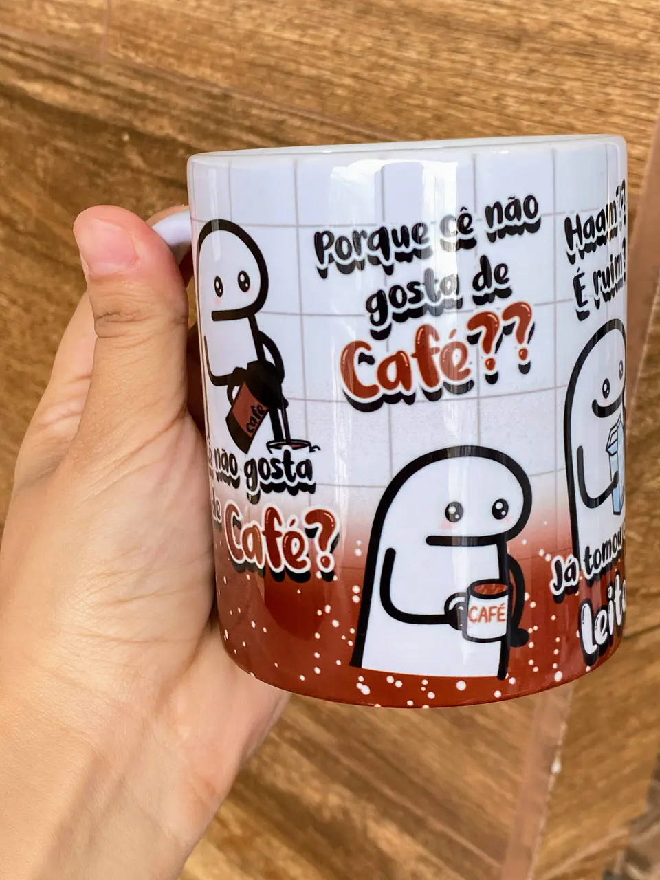 Arte Caneca Você Cê Não Gosta de Café? Flork Animado Arquivo Png 5